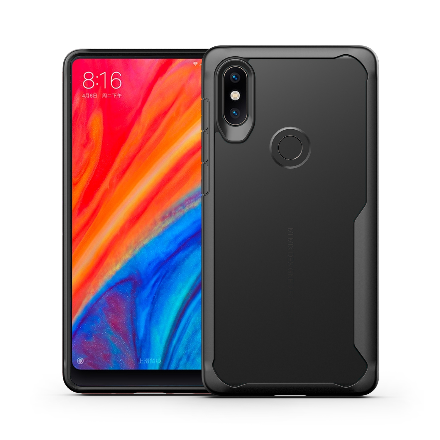 เคส Xiaomi Mi Mix 2s #เคสฝาหลัง Shock Absorption Tough PC+TPU นุ่ม