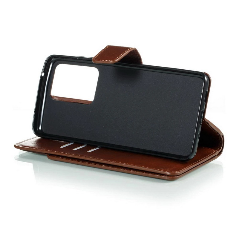เคส Samsung Galaxy S20 Ultra / S20 Ultra 5G #เคสฝาพับหนัง PU แบบกระเป๋าสตางค์มีที่เก็บบัตรหลายช่อง Retro Wallet Leather Cover Multi Cards Stand