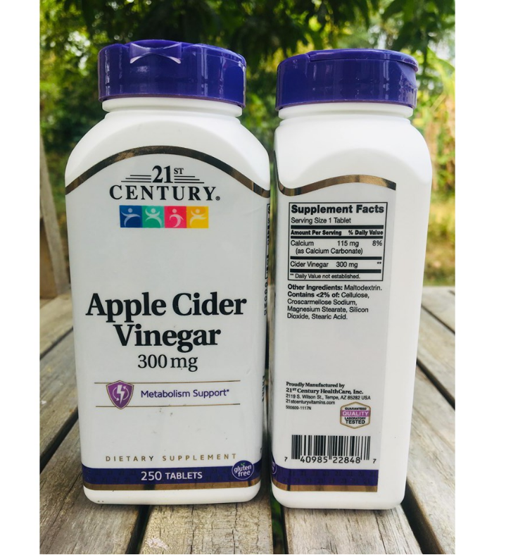 (21st Century) Apple Cider Vinegar 300 mg 250 Tablets น้ำส้มสายชูหมักจากผลแอปเปิ้ล แอปเปิ้ลไซเดอร์วีนิการ์ ช่วยระบบย่อยอาหาร เร่งเผาผลาญ ลดความอยากอาหาร
