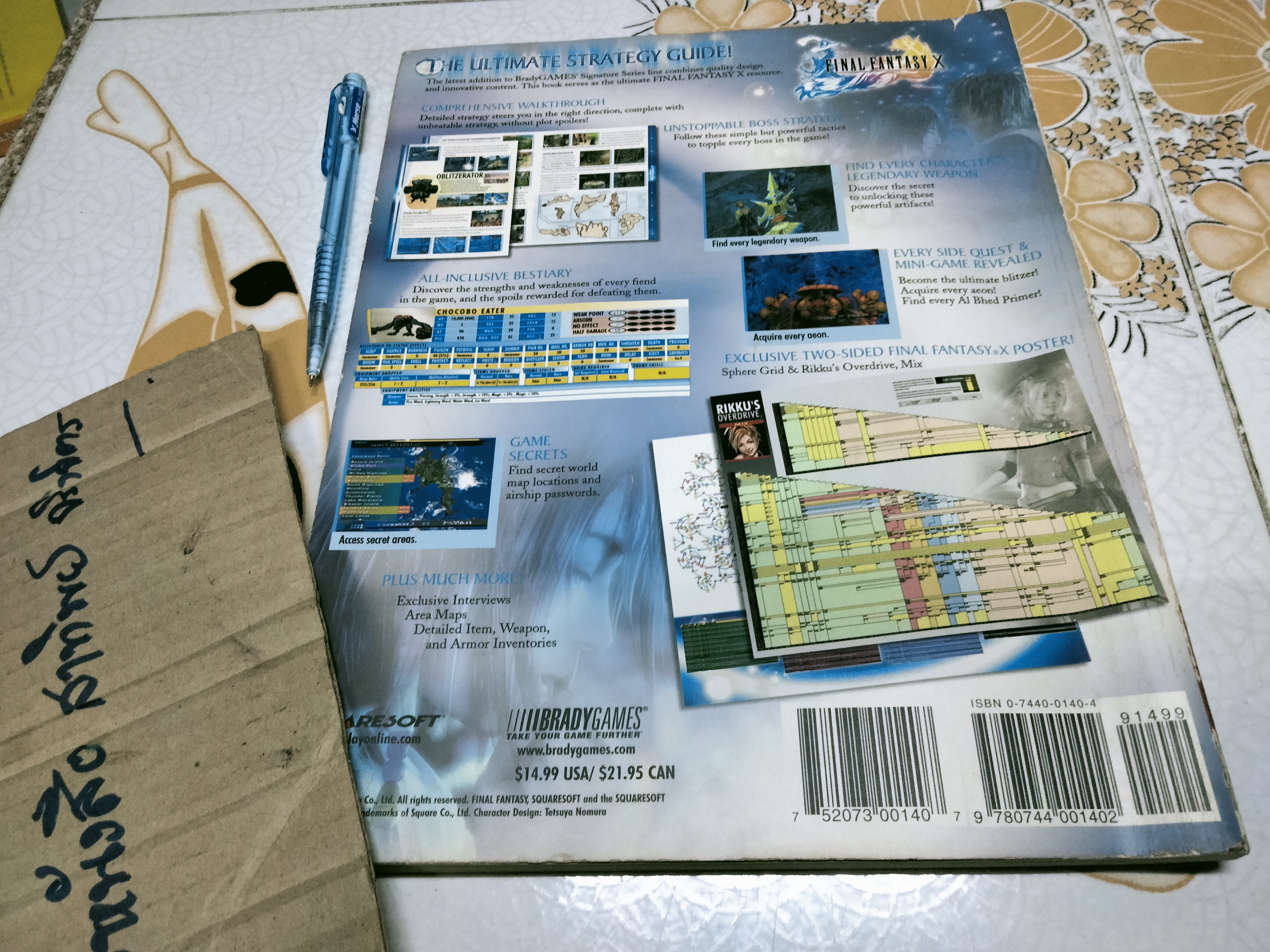 Final Fantasy X Official Strategy Guide ฉบับภาษาอังกฤษ **สินค้าหมด**
