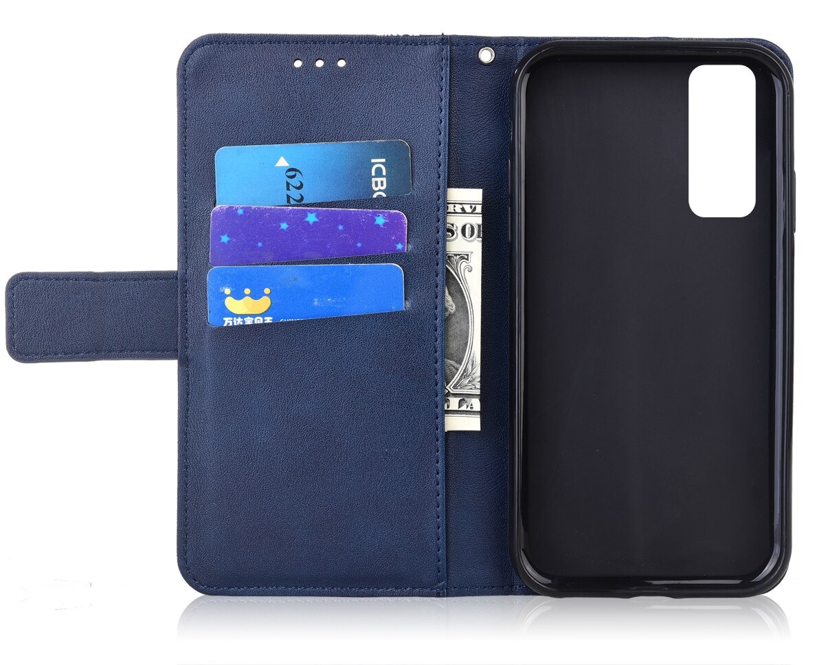 เคส Huawei Y7a #เคสฝาพับหนัง PUมีช่องเก็บบัตร Retro Leather with Wallet