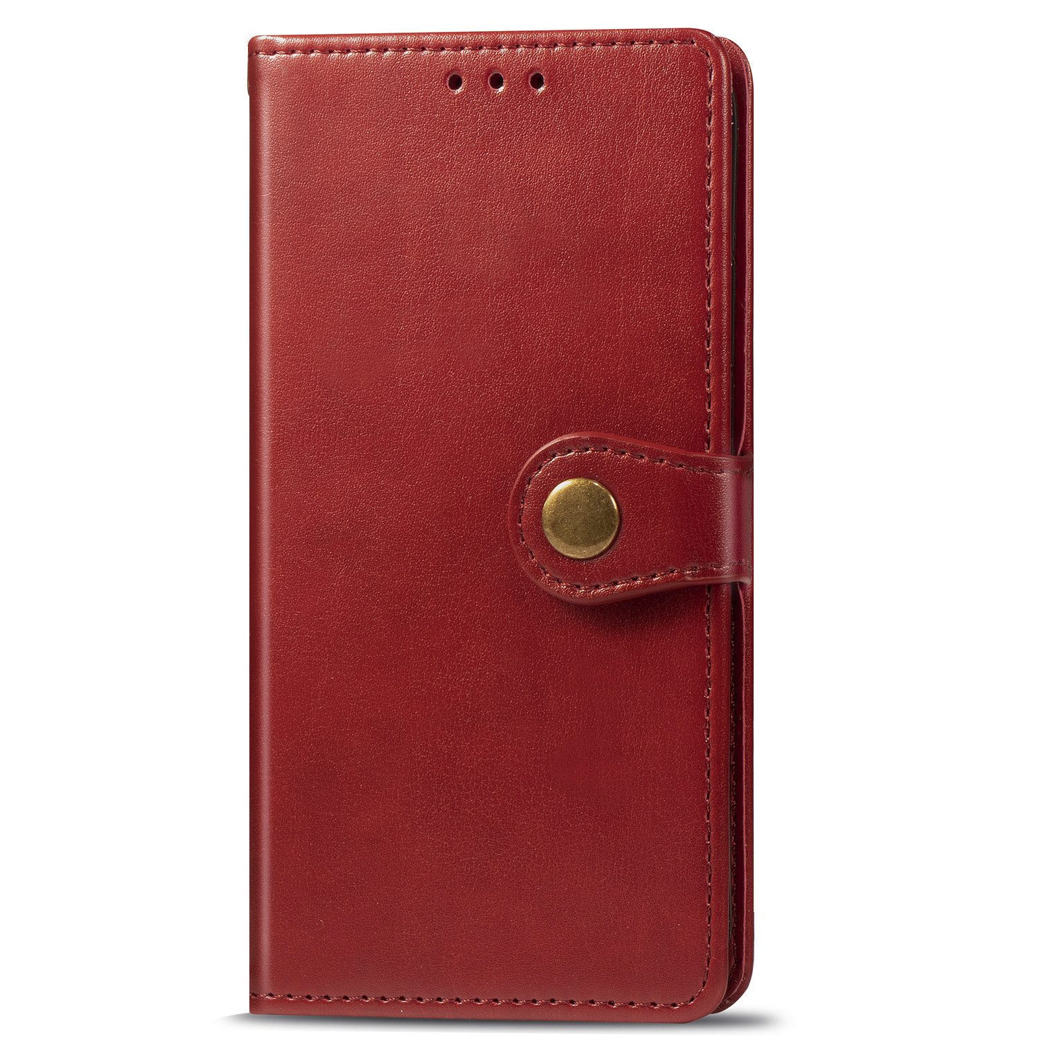 Case Samsung Galaxy J6+ #เคสฝาพับแถบปิดแม่เหล็กพับตั้งได้ Magnetic Closure Wallet Lanyard Leather