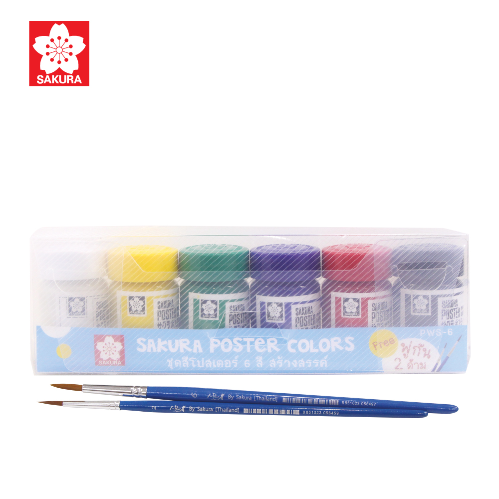 ชุดสีโปสเตอร์ SAKURA 6 สี PWS-6