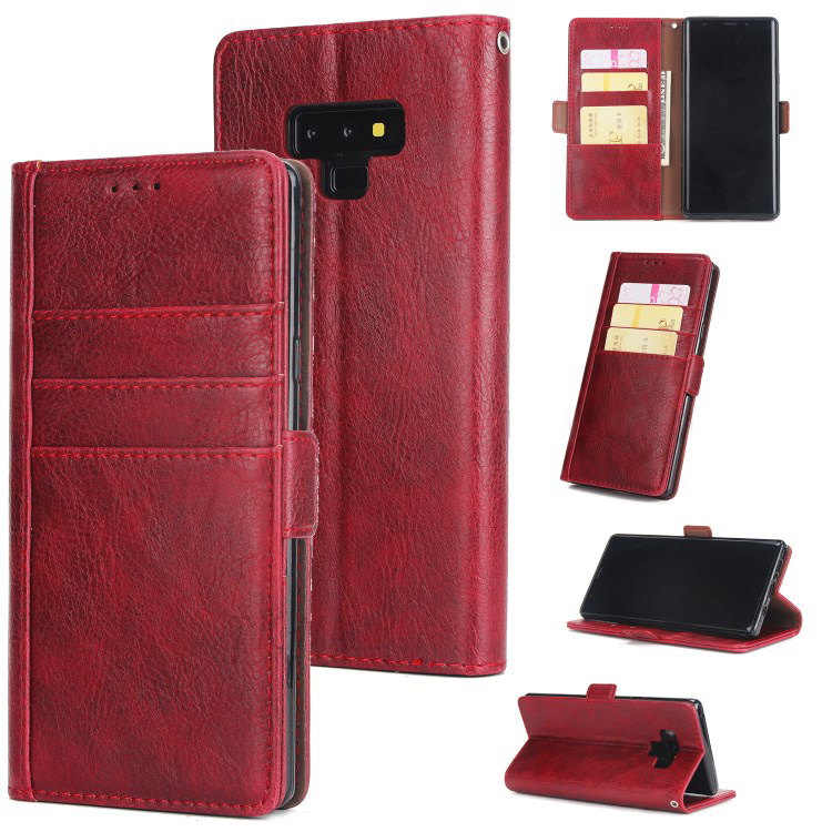 Case Samsung Galaxy Note 9 SM-N960 #เคสฝาพับสไตล์กระเป๋าสตางค์ Genuine Leather Wallet