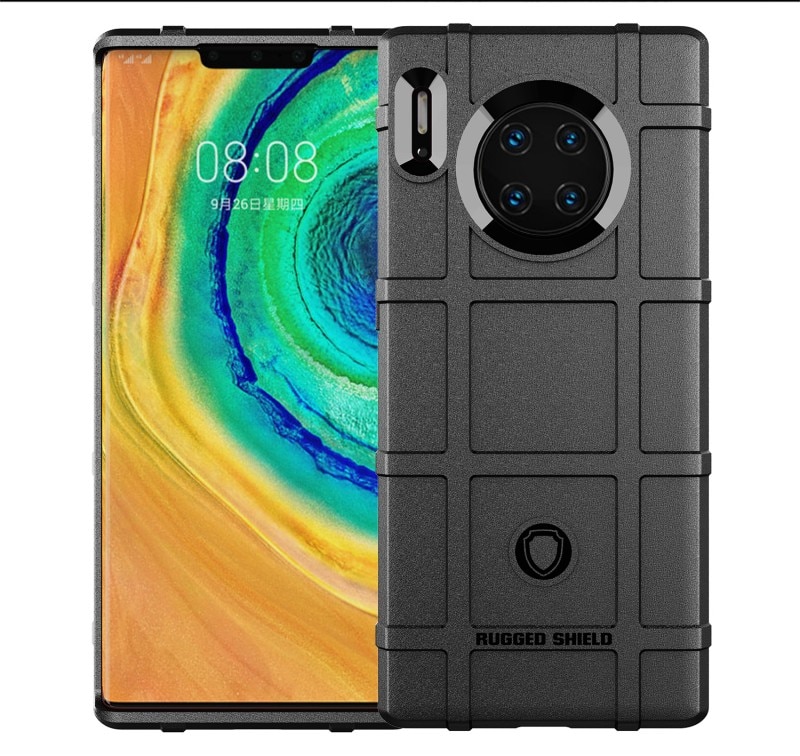 Case Huawei Mate 30 Pro #เคสฝาหลัง Rugged Shield Series Soft Silicone Shock Absorption Matte กันกระแทก
