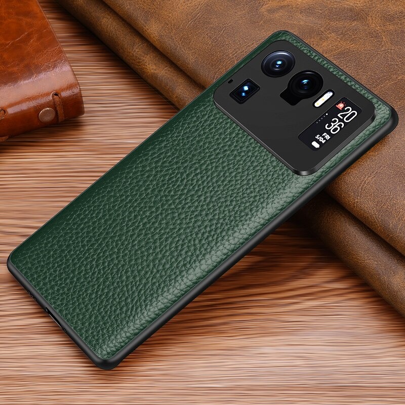 เคส Xiaomi Mi 11 Ultra #เคสฝาหลังหนังแท้ผิวลิ้นจี่ Luxury Well-Protected Litchi Texture Genuine Leather Coated TPU Protector