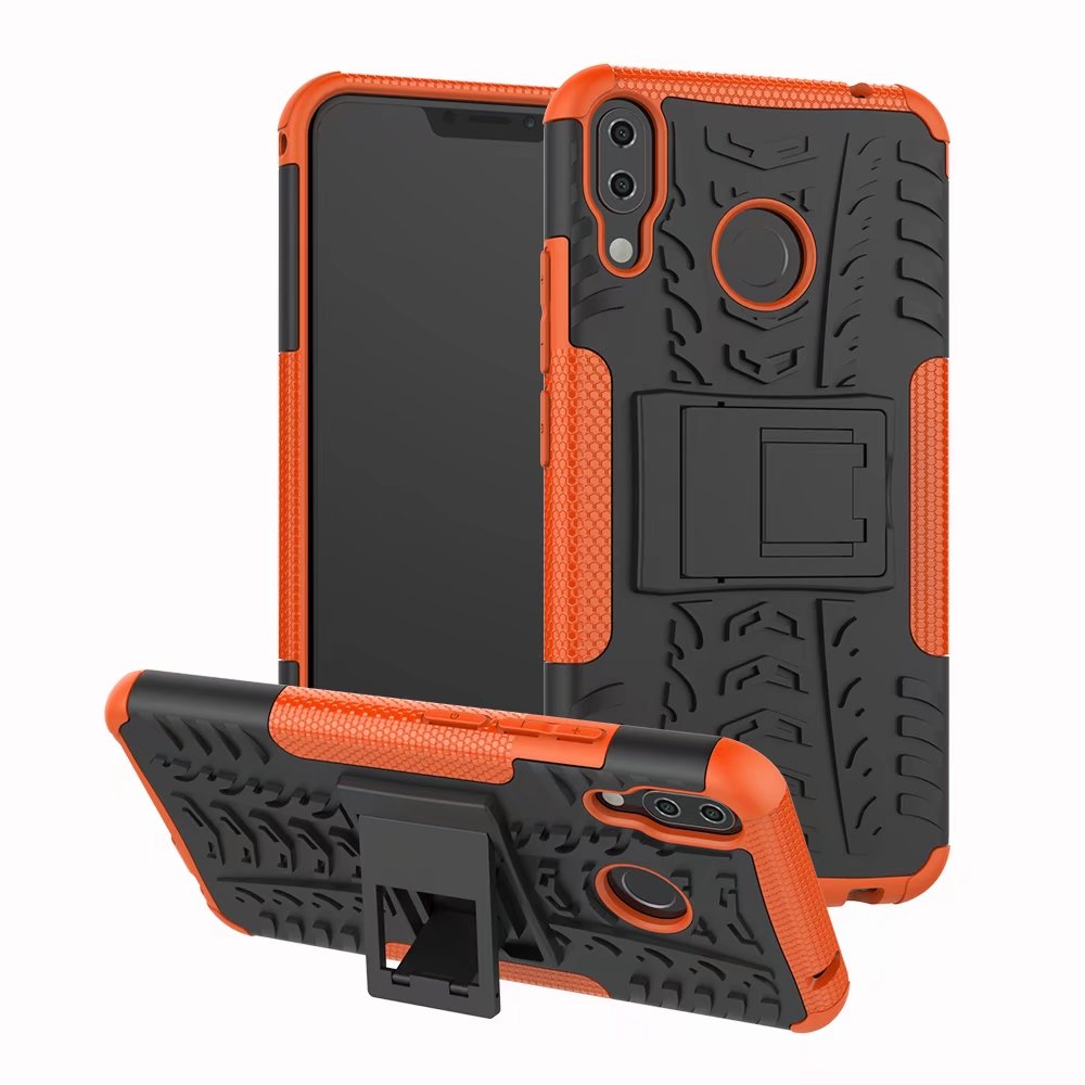 Case Asus Zenfone 5 ZE620KL / 5z ZS620KL #เคสฝาหลังกันลื่น Cool Tyre Pattern Kickstand (PC + TPU)