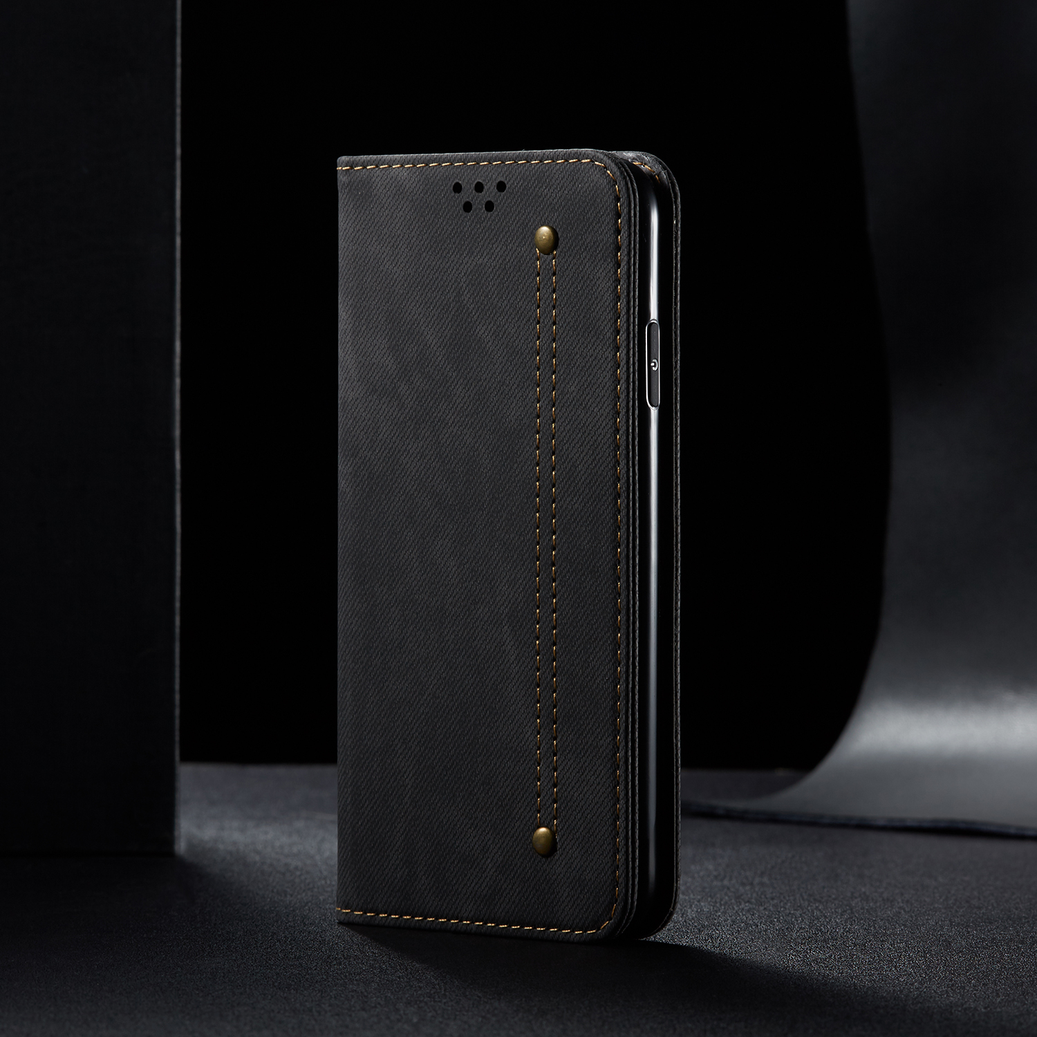 Case Huawei Y9 (2019) #เคสฝาพับสไตล์ย้อนยุคผิวผ้ายีนส์แบบกระเป๋าสตางค์