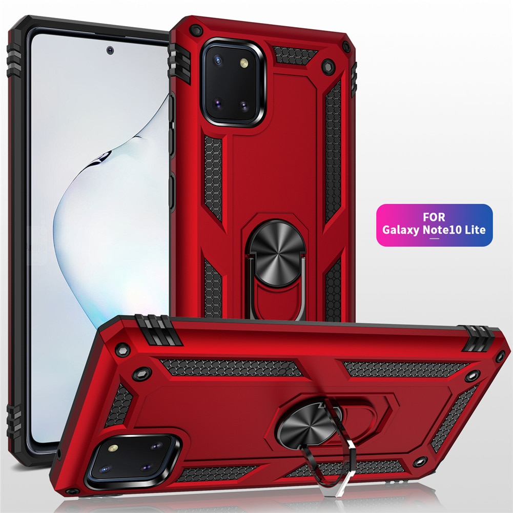 เคส Samsung Galaxy Note 10 lite #เคสฝาหลัง Hybrid TPU+PC มีแหวนสวมนิ้ว
