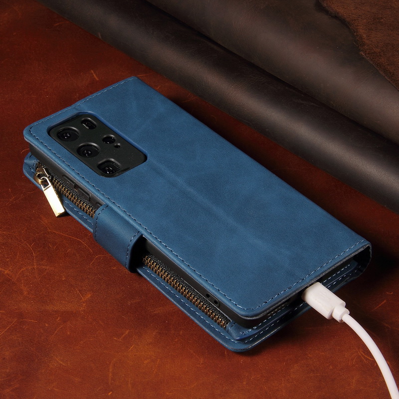 Case Huawei P40 #เคสฝาพับหนัง PU แบบกระเป๋าสตางค์มีที่เก็บบัตรหลายช่อง Retro Wallet Leather Cover Multi Cards Stand