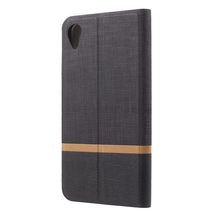 Case Asus ZenFone Live (L1) ZA550KL #เคสฝาพับหนัง PU ออกแบบสี Contrast ปกเสริมด้วยแผ่นเหล็กคุณภาพดี