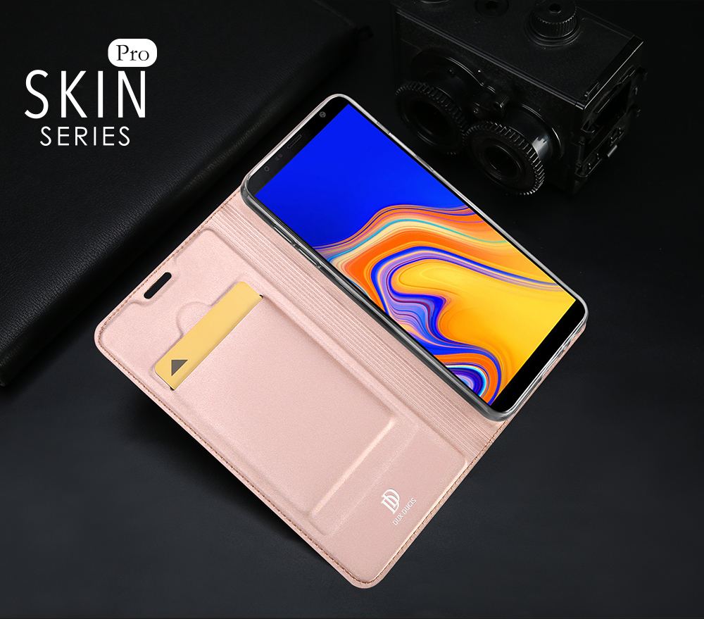 Case Samsung Galaxy J4+ #เคสฝาพับ DUX DUCIS Skin Pro Series คุณภาพดีราคาถูก