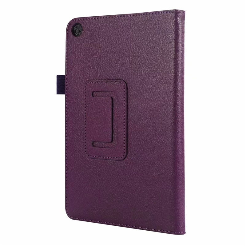 เคส Huawei MediaPad M5 Lite 8 #เคสฝาพับหนัง PU ผิวลิ้นจี่ Litchi Skin Leather Case