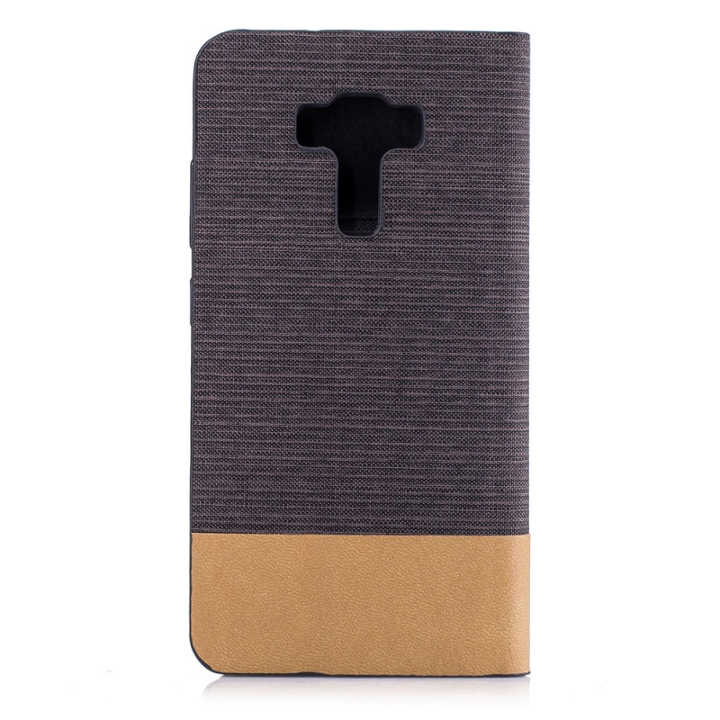 เคส Asus Zenfone 3 Max ZC553KL เคสหนังฝาพับ Bi-color Canvas Flip Leather Card Holder Case