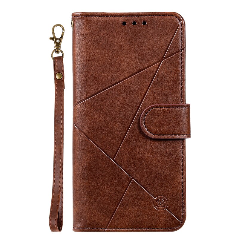 เคส Samsung Galaxy A72 / A72 5G #เคสฝาพับแบบกระเป๋าสตางค์สไตล์เรขาคณิตพร้อมสายคล้อง (สินค้าตัวอย่าง สินค้าจริงตรงตามรุ่น)
