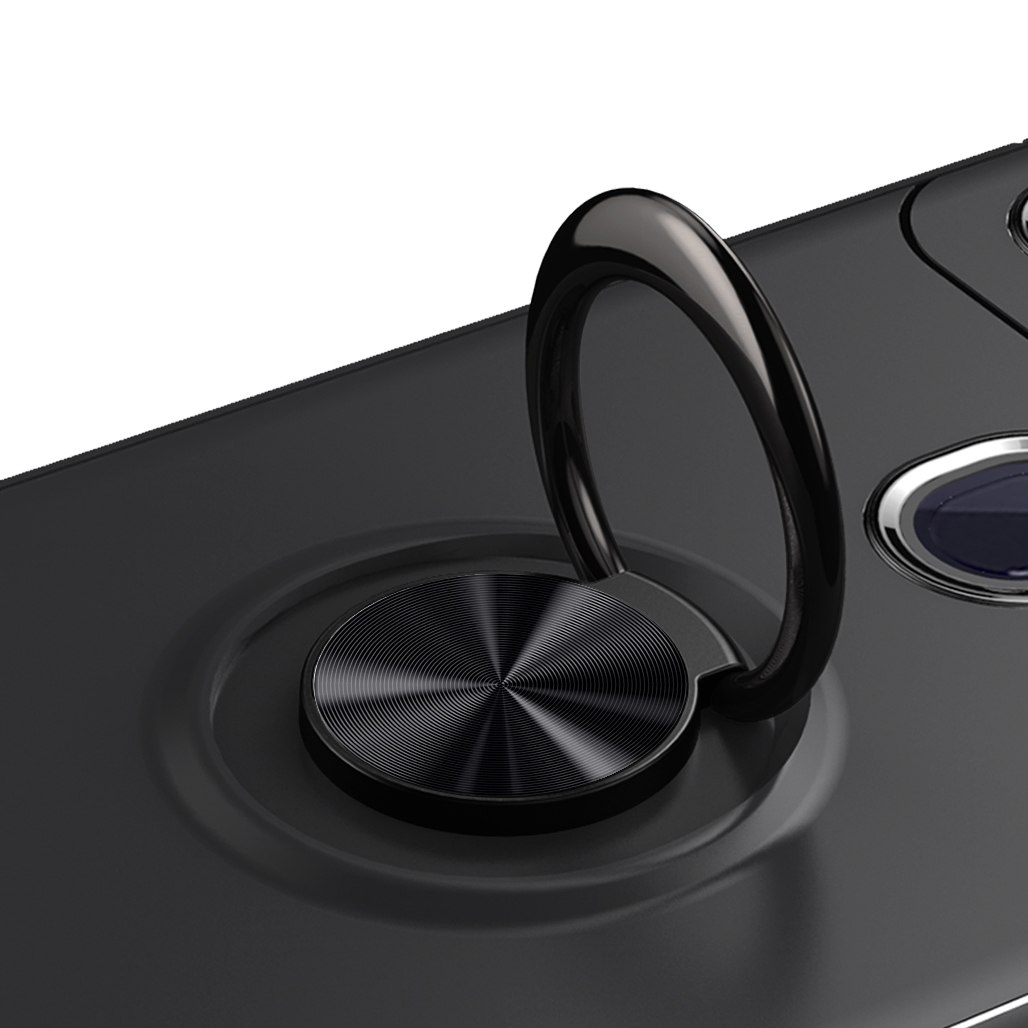 Case Xiaomi Mi 8 Lite TPU #เคสฝาหลังมีแหวนสวมนิ้ว Finger Ring Kickstand (Built-in แผ่นโลหะ)