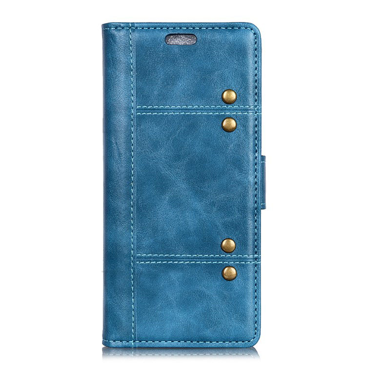 เคส Huawei nova 4 #เคสฝาพับหนัง PU การตกแต่งแบบริ้ว Rivet Decor Crazy Horse Texture เคสคุณภาพดีราคาถูก