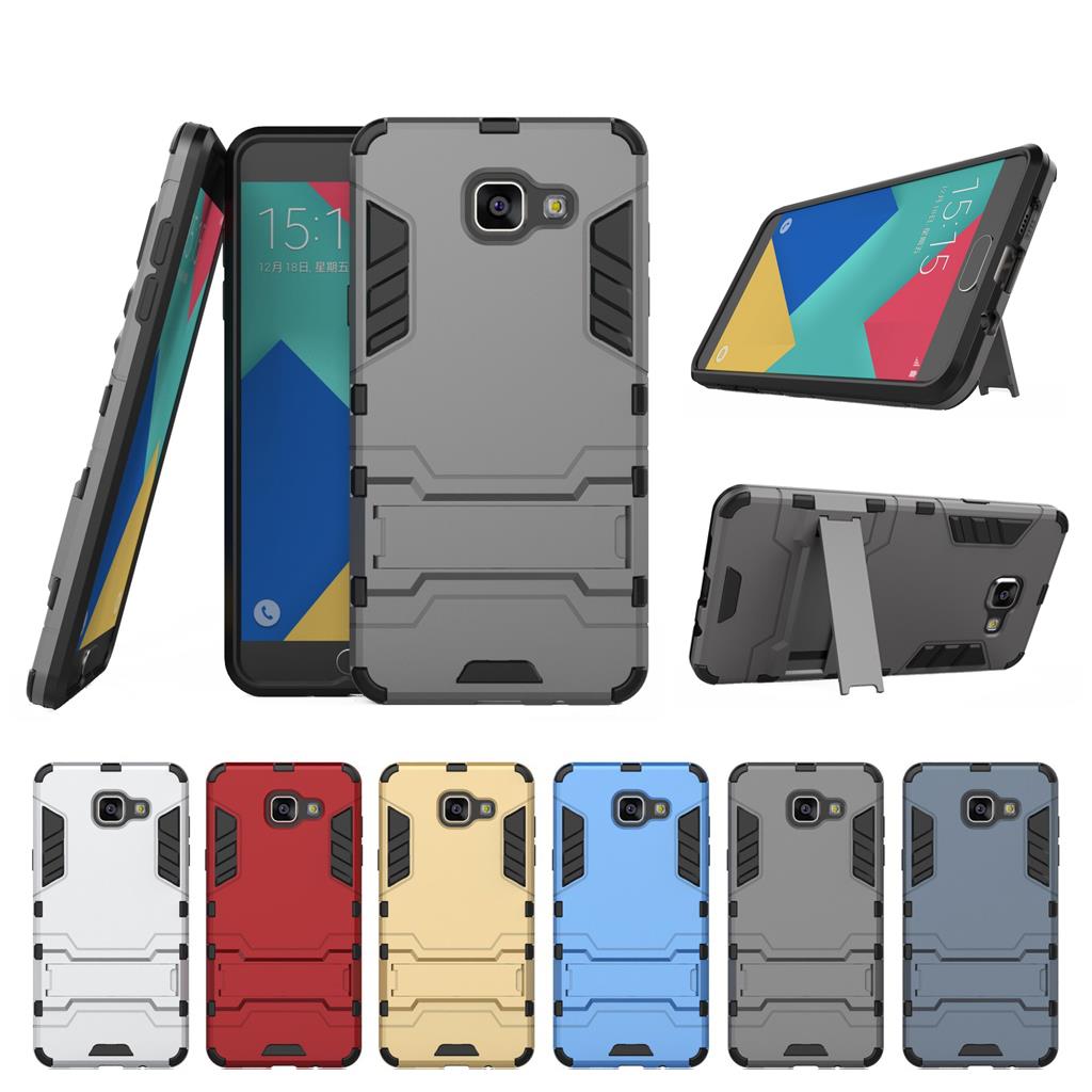 Case Samsung Galaxy A9 / A9 Pro #เคสไฮบริดแบบ solid PC + TPU Kickstand ( สินค้าพร้อมส่ง)