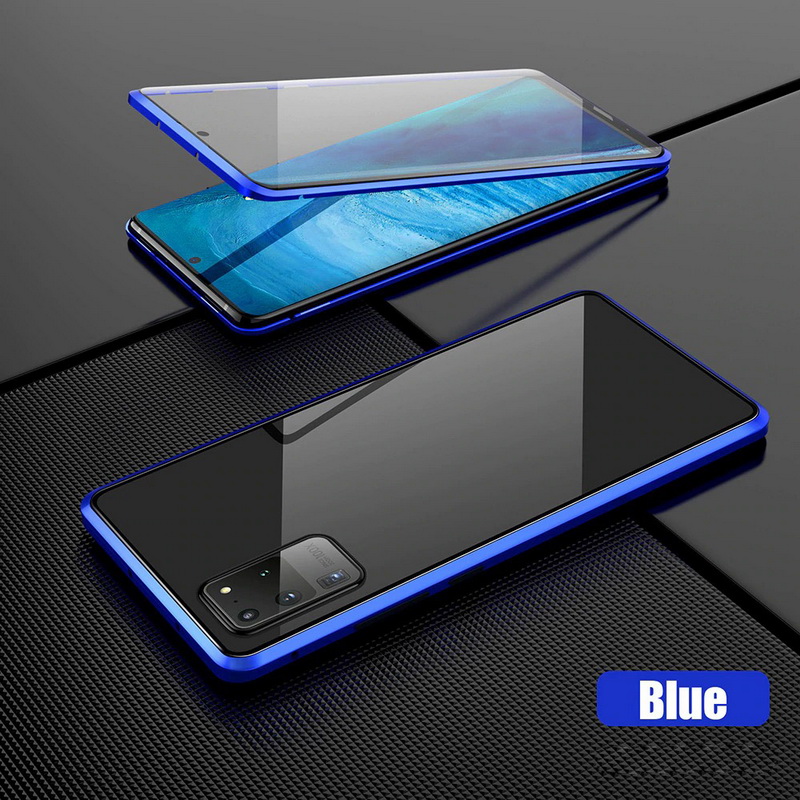 Case Redmi Note 10 Pro #เคสฝาครอบกระจกขอบโลหะดูดซับแม่เหล็กหน้าหลัง Fully Protection Magnetic Adsorption Glass Metal Phone Protective