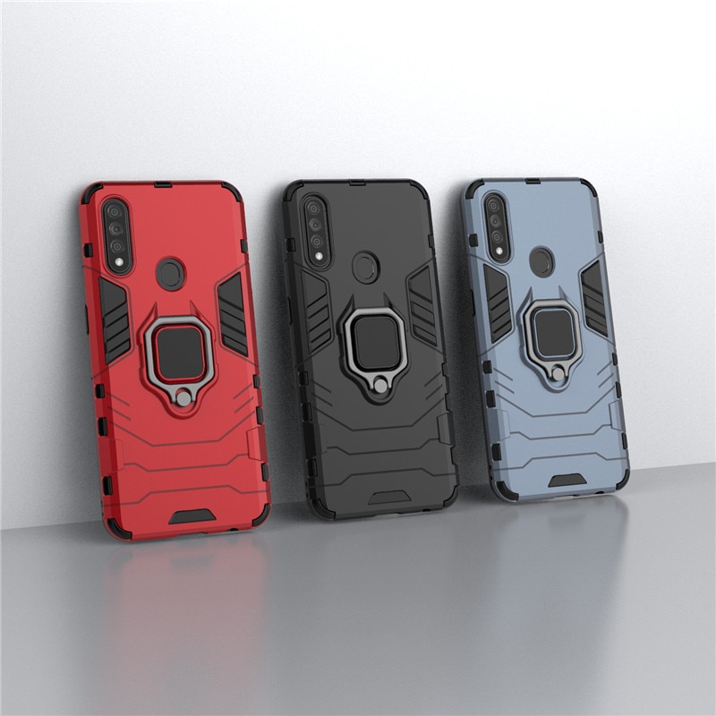 Case OPPO A31 2020 #เคสฝาหลังพลาสติกแข็ง +TPU Hybrid Case มีแหวนสวมนิ้วโลหะ
