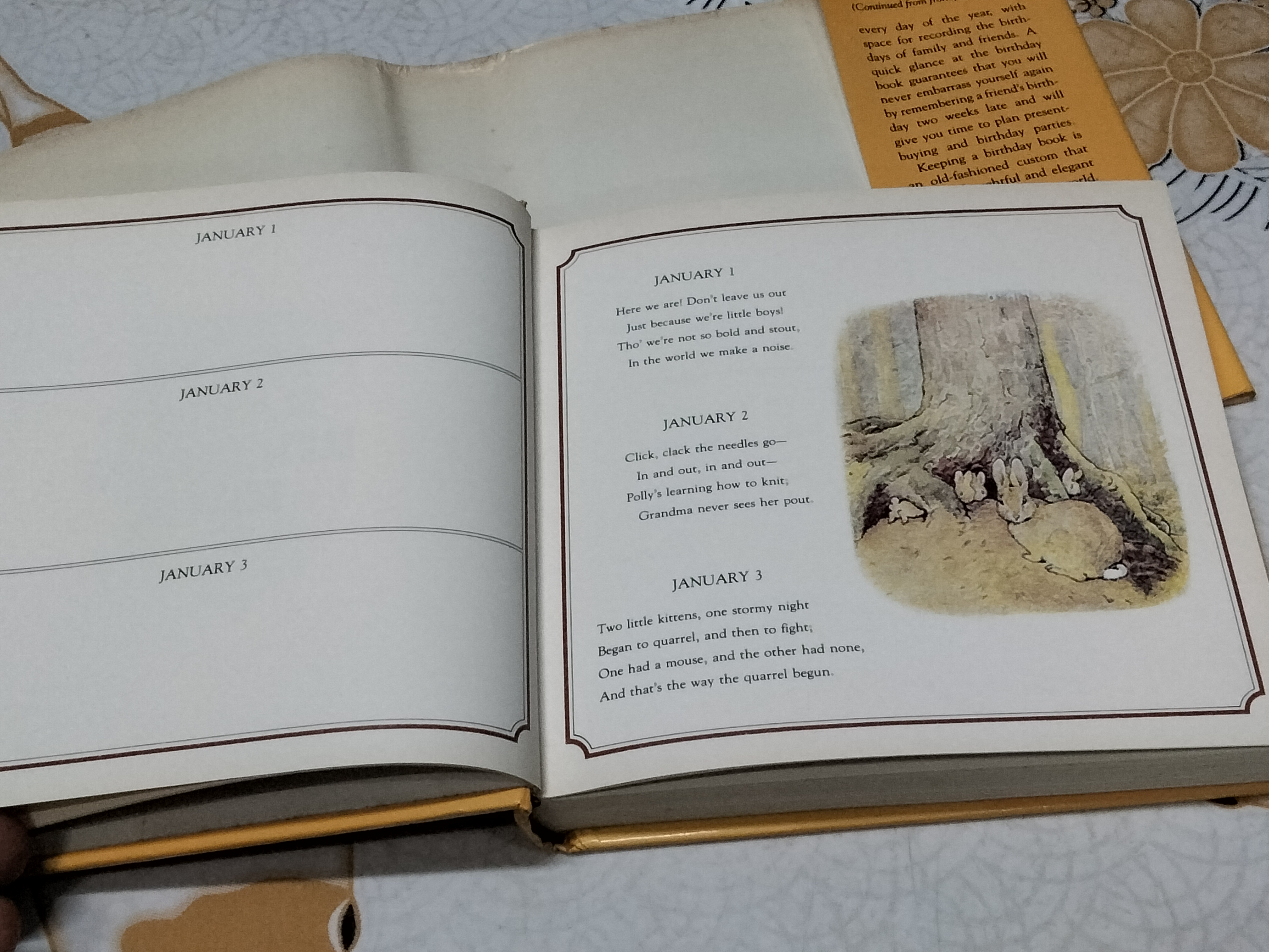 PETER RABBIT BIRTHDAY BOOK ILLUSTRATIONS BY BEATRIX POTTER