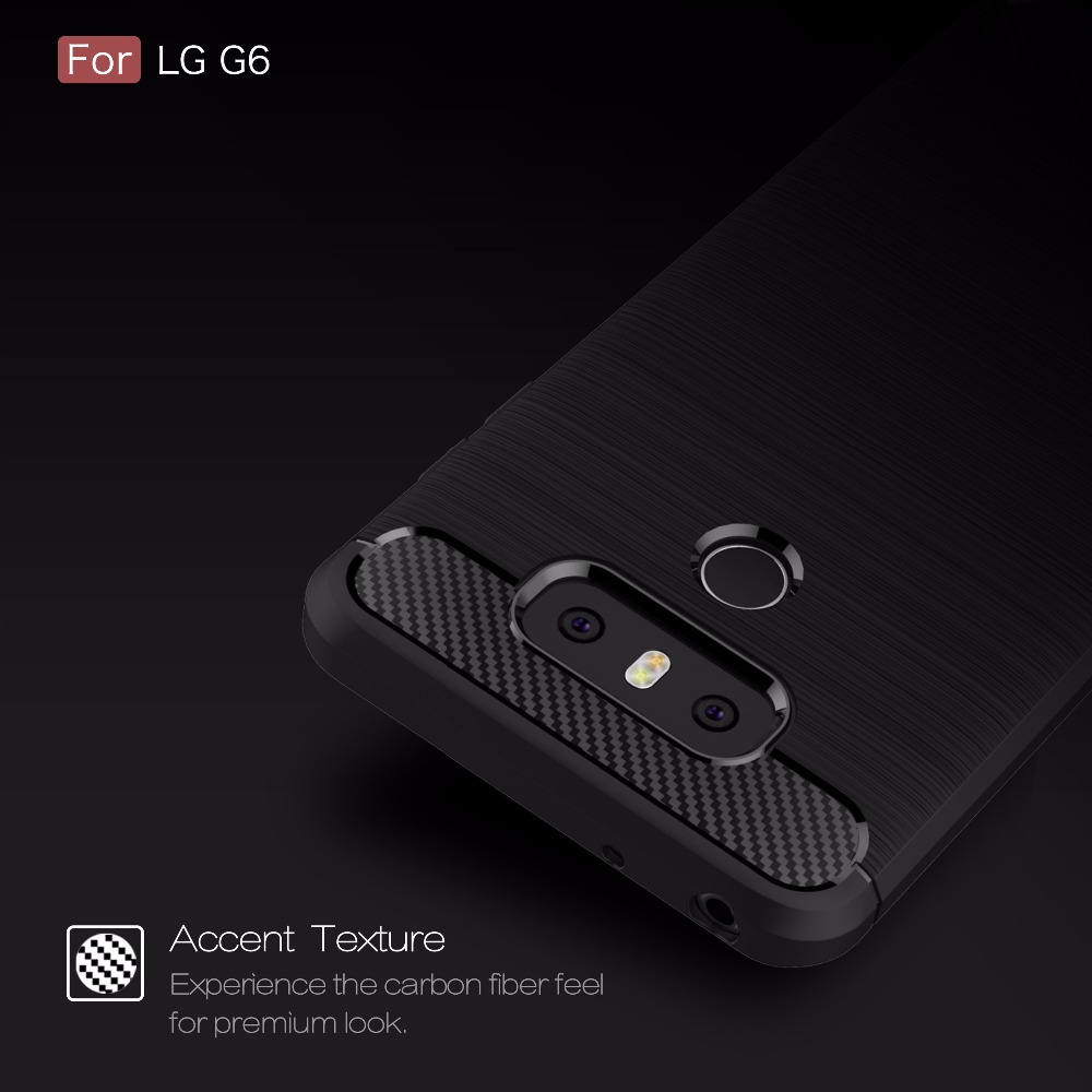 Case LG G6 #เคสฝาหลัง Brushed Carbon Fiber TPU สีสันสวยงาม
