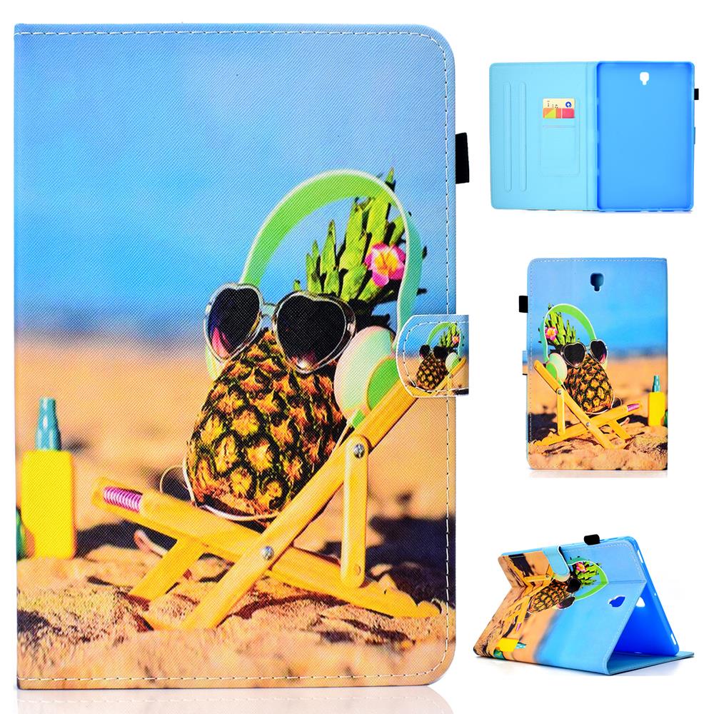 Case Samsung Galaxy Tab S4 10.5 T830 T835 T837 #เคสฝาพับหนัง PU พิมพ์ลาย Patterned Card Holder Stand Leather