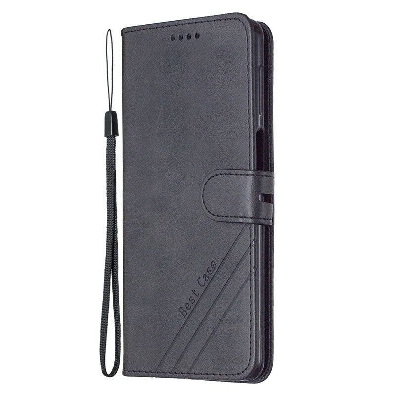 Case Samsung Galaxy S21 FE 5G #เคสฝาพับสไตล์กระเป๋าสตางค์หนัง PU มีสายคล้องมือ