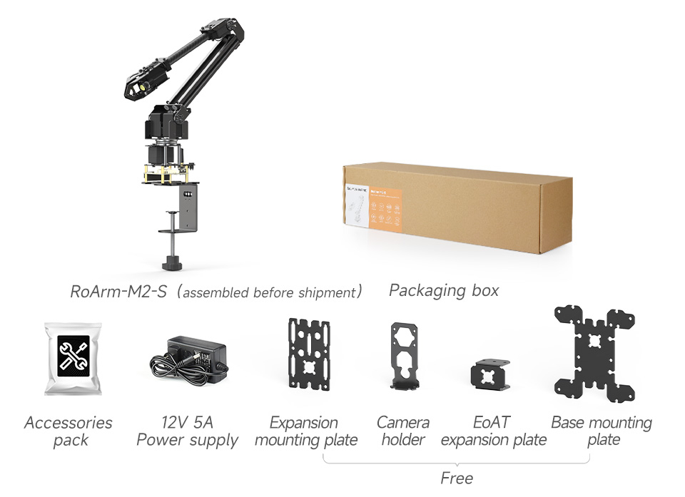 RoArm-M2-S แขนหุ่นยนต์