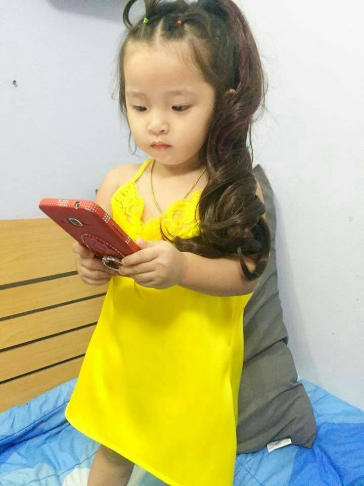 ชุดนอนเดรสสายเดี่ยว เด็กหญิง