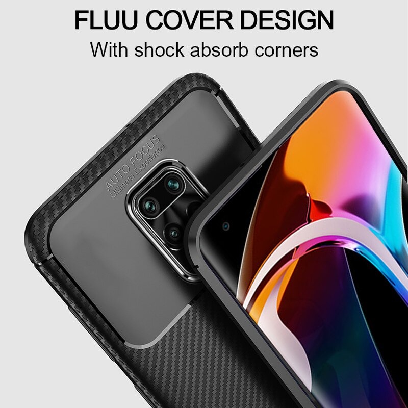 เคส Redmi Note 9 Pro/Redmi Note 9S #เคสฝาหลังนิ่ม Carbon Fiber Anti-drop TPU Protection