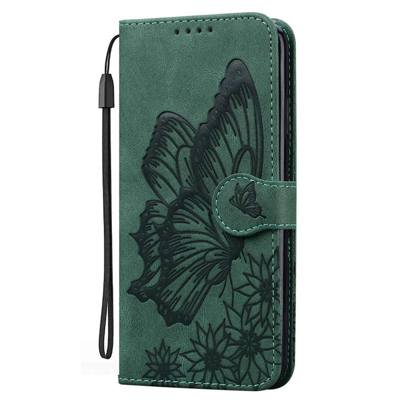 เคส Redmi Note 10S #เคสฝาพับพิมพ์ลายผีเสื้อกับดอกไม้ Imprinted Butterfly Flowers Leather