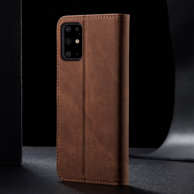 Case Samsung Galaxy A51 #เคสฝาพับสไตล์ย้อนยุคผิวผ้ายีนส์แบบกระเป๋าสตางค์