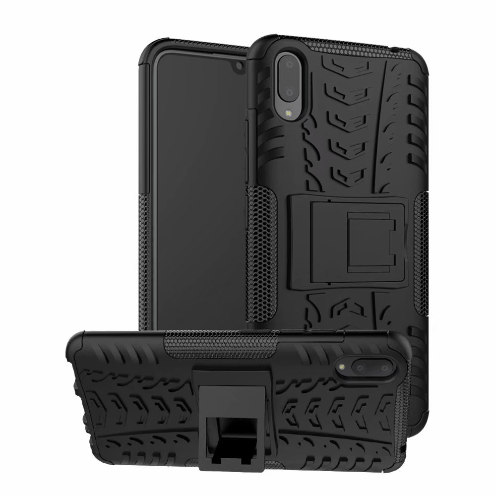 เคส vivo V11 / V11 Pro #เคสฝาหลังกันลื่น Cool Tyre Pattern Kickstand (PC + TPU)