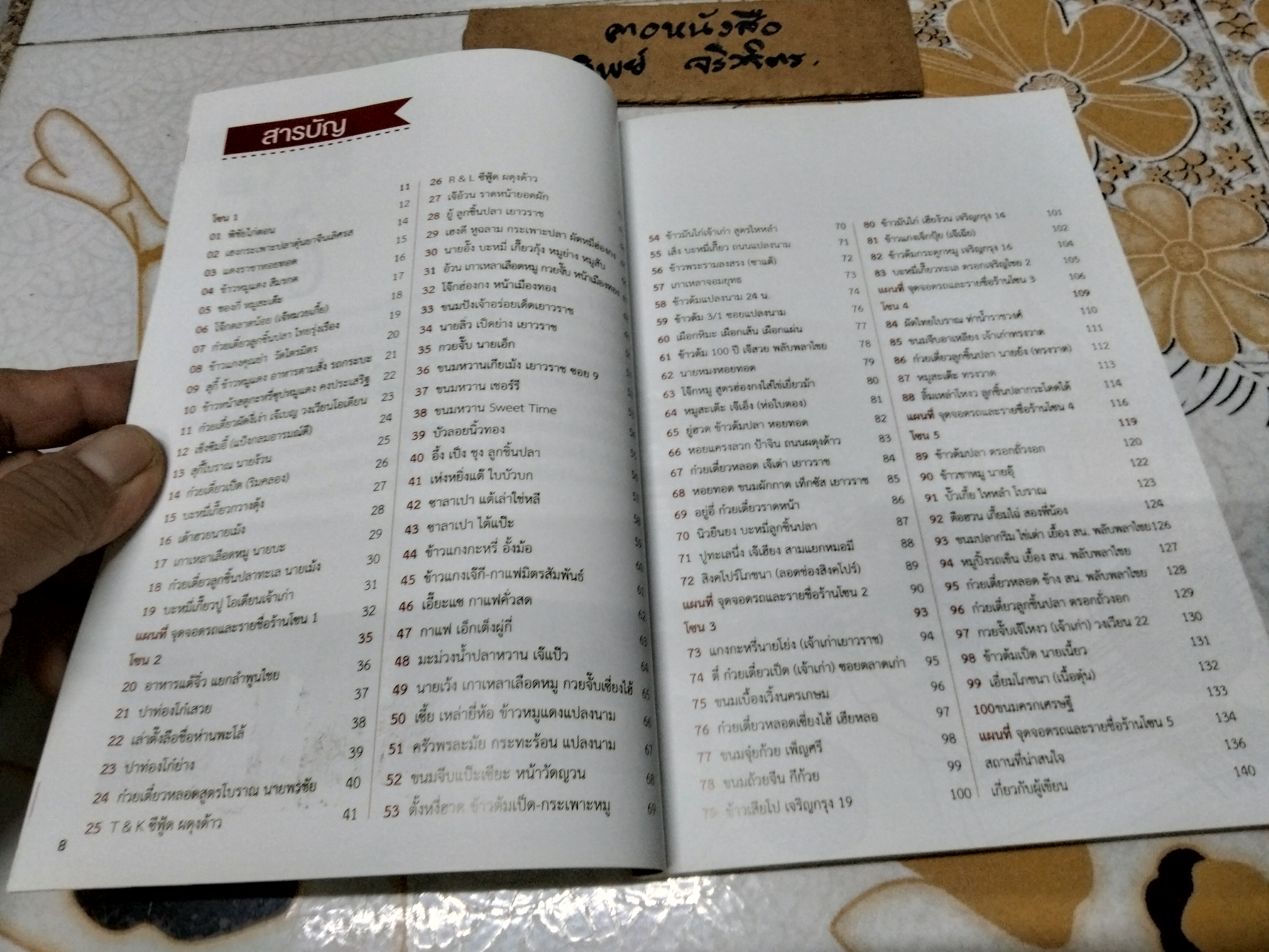 100 ร้าน อาหารอร่อย เยาวราช Roadside Restaurant + แผนที่ท้ายเล่ม โดย สารวัตรหนุ่ย พิมพ์ครั้งที่ 2/2554