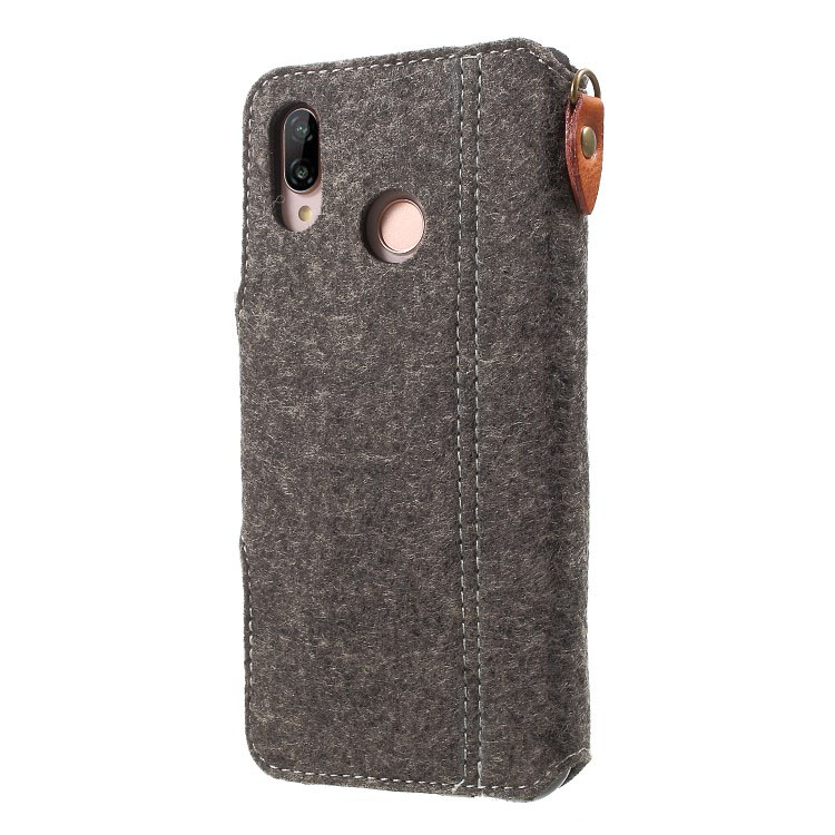 Case Huawei P20 Lite / Nova 3e #เคสฝาพับแบบกระเป๋าสตางค์ Felt Leather Wallet