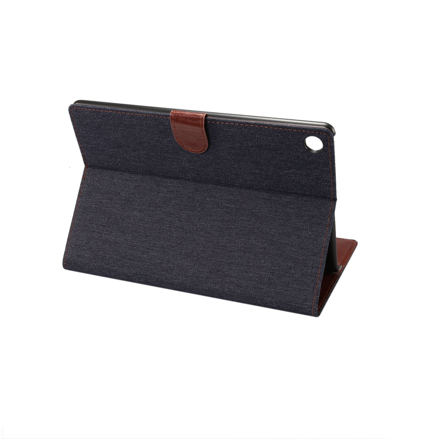 Case Huawei MediaPad M5 Pro 10.8 นิ้ว #เคสฝาพับหนัง PU ผิวยีนส์พับตั้งได้ Jeans Cloth Leather Wallet