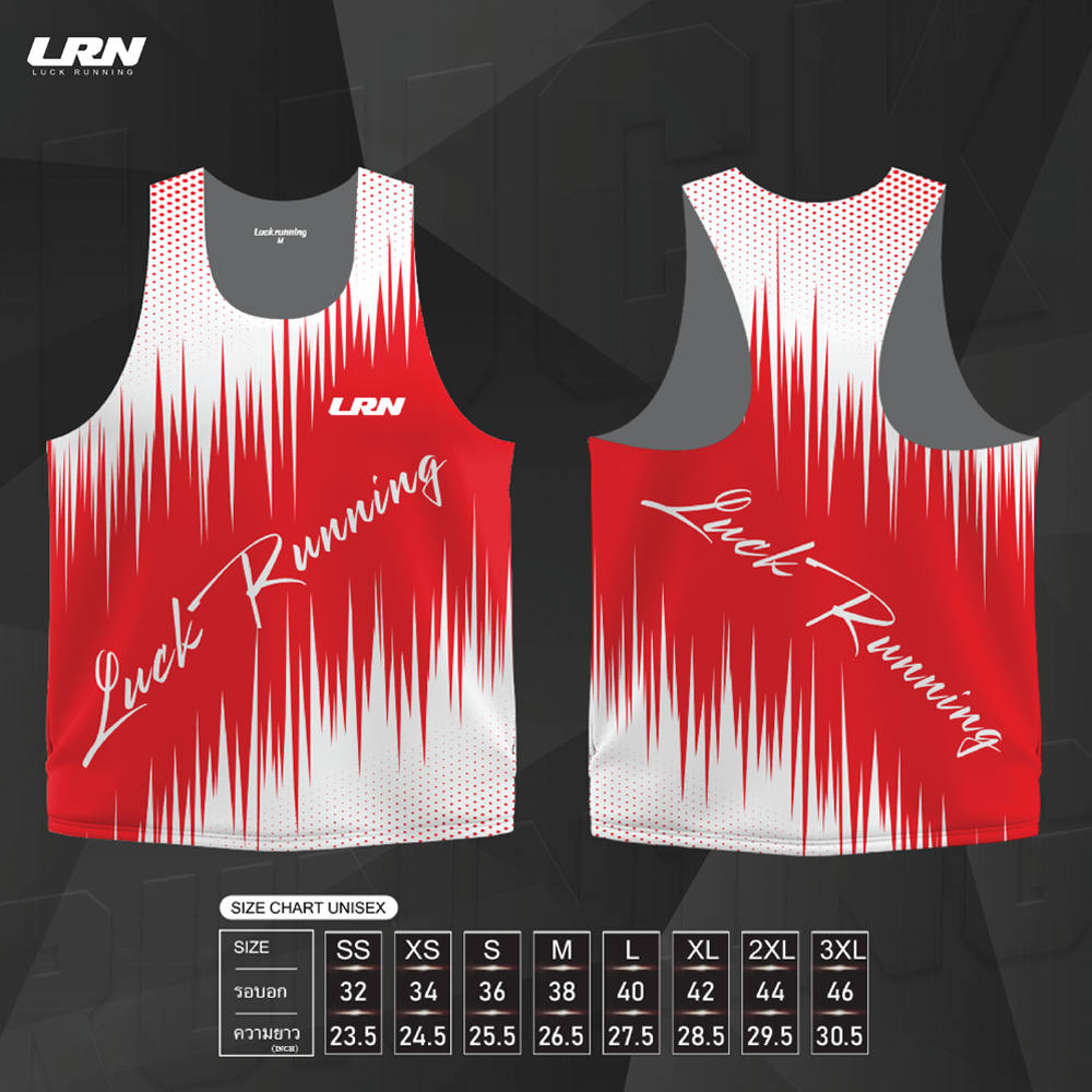 เสื้อวิ่งพิมพ์ลาย LRN Collection 02 เนื้อผ้า Micro Mesh สำหรับวิ่งมาราธอน (MM07)