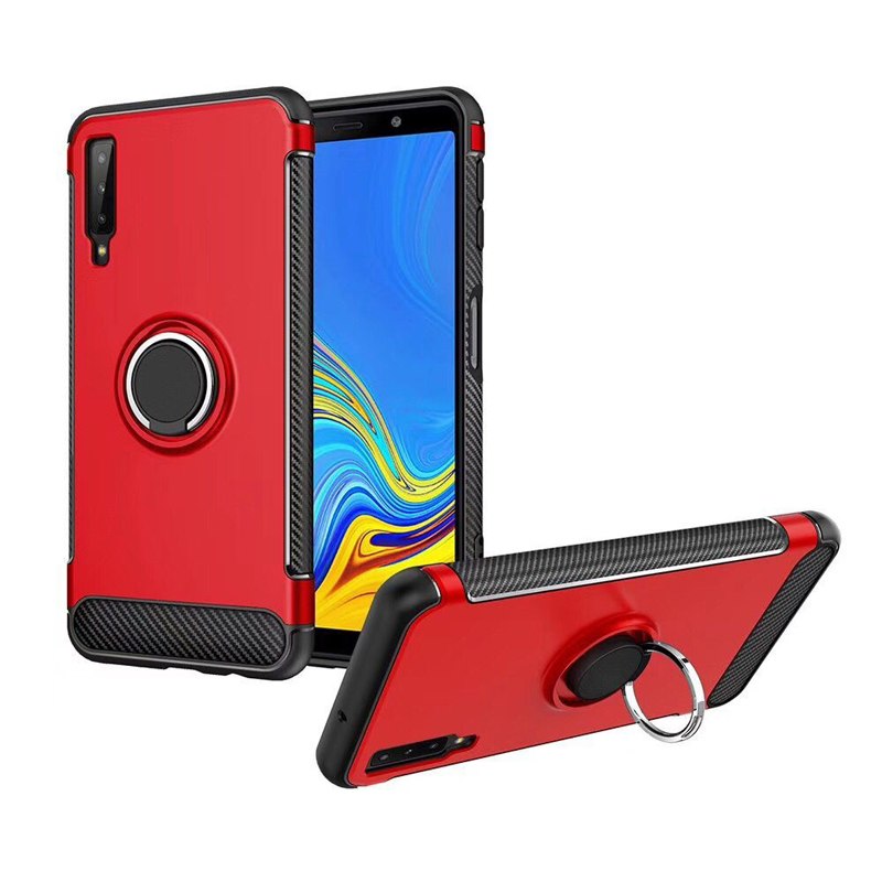 เคส Samsung Galaxy A7 (2018) #เคสฝาหลัง ANGIBABE TPU + PC Hybrid มีแหวนสวมนิ้วติดแม่เหล็ก