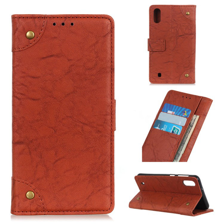 เคส Samsung Galaxy A10 #เคสฝาพับแบบกระเป๋าสตางค์หนัง PU สไตล์ Retro