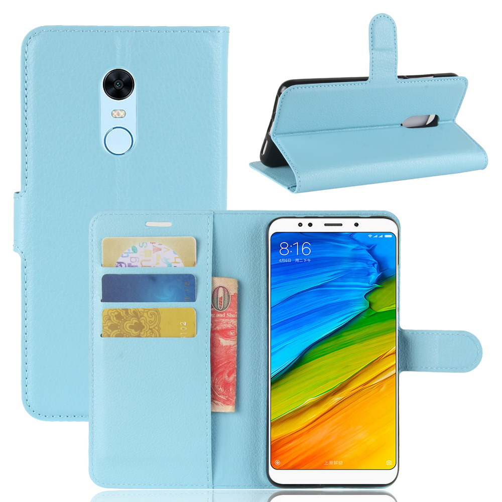 เคส Xiaomi Redmi 5 #เคสสไตล์กระเป๋าสตางค์หนัง PU ผิวลิ้นจี่สีสันสดใส