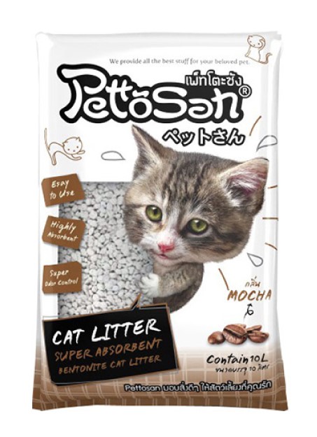 ทรายแมว Pettosan 5 ลิตร กาแฟ