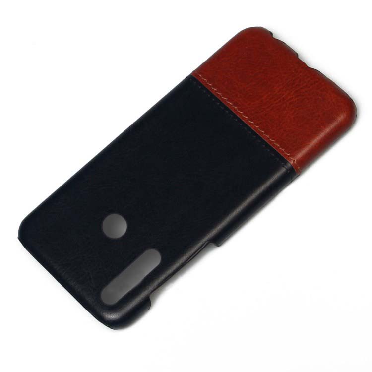 Case Huawei nova 4 #เคสฝาหลังพลาสติกเคลือบด้วยหนัง PU ออกแบบสองสี KSQ Bi-color Splicing PU