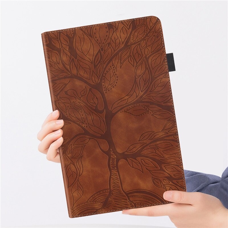 Case Samsung Galaxy Tab A7 Lite 8.7" T220 T225 #เคสฝาพับหนัง PU ลายต้นไม้ Life Tree Print Leather Stand Smart Case Cover