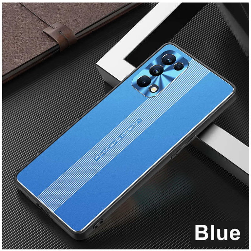 เคส OPPO Reno 5 / Reno 5 5G #เคสฝาหลังไฮบริด Metal +TPU Shockproof metal back plate Phone Back Cover