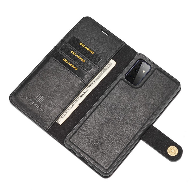 Case Samsung Galaxy A72 / A72 5G #เคสฝาพับสไตล์กระเป๋าสตางค์แบบแยกส่วน DG.MING Detachable 2-in-1 Wallet Split Leather