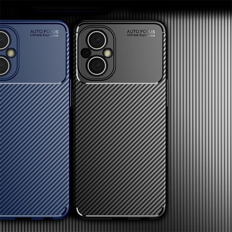 เคส OPPO Reno 7z 5G #เคสฝาหลังนิ่ม Carbon Fiber Anti-drop TPU Protection