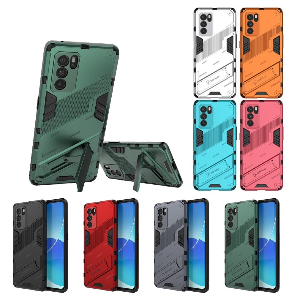 เคส OPPO Reno 6Z 5G #เคสฝาหลังพลาสติก ไฮบริด TPU + Kickstand