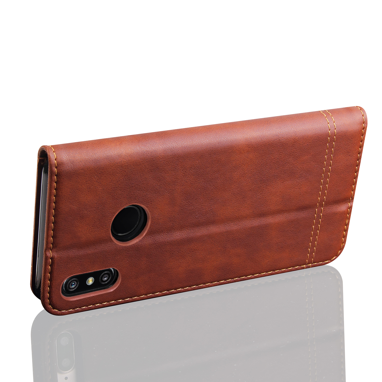 Case Xiaomi Mi A2 Lite #เคสฝาพับหนัง PU Crazy Horse Texture Retro Leather Auto-absorbed Wallet คุณภาพดี
