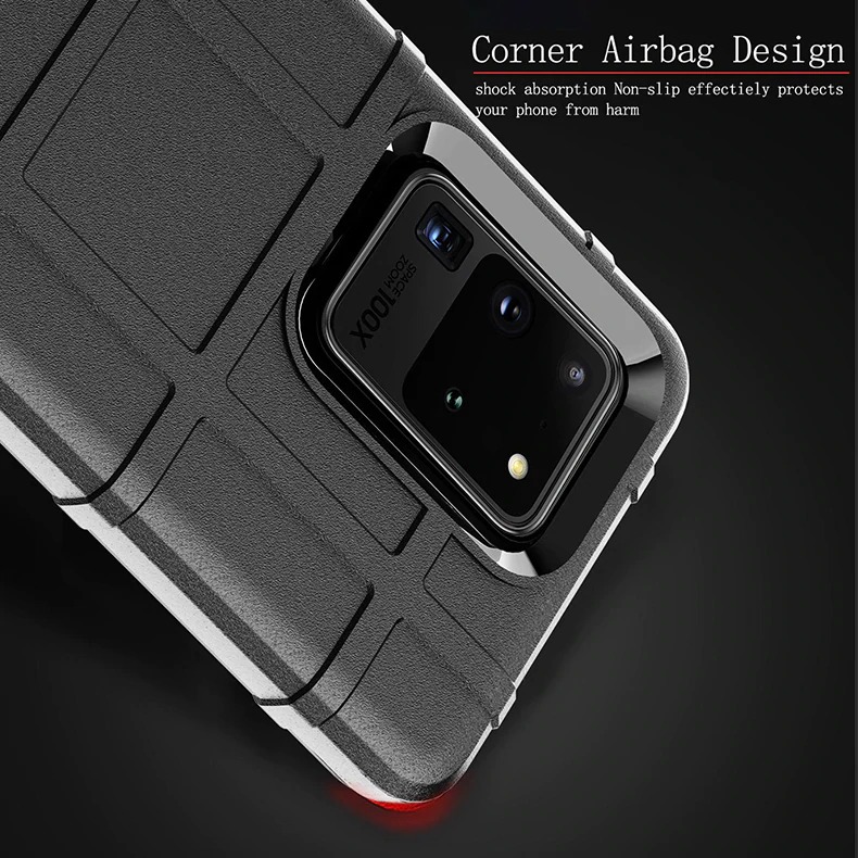 Case Samsung Galaxy S20 Ultra / S20 Ultra 5G #เคสฝาหลัง Rugged Shield Series Soft Silicone Shock Absorption Matte กันกระแทก